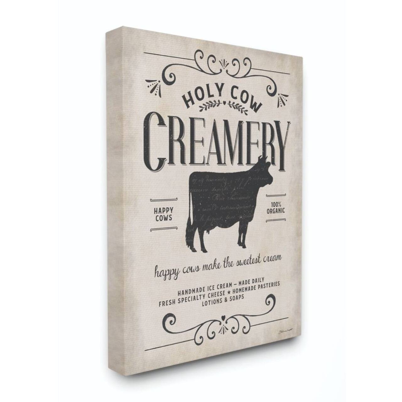 Stupell Industries Creamery Cow Canvas Wall Art